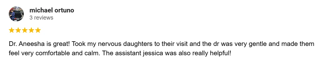 Pediatric Dentist Campbell CA Patient Testimonial Michael O